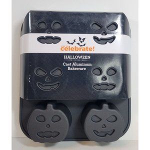 Jack O Lantern Pumpkin Mini Cake Pan Fall Halloween Baking Mold Bake Ware